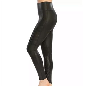 Spanx Faux Leather Moto Leggings